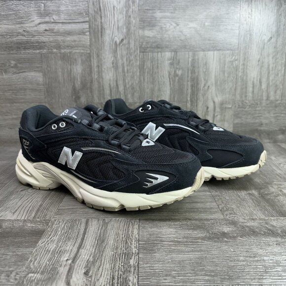 New Balance 725 Men's 9/Women's 10.5 Black Metallic Silver Shoes ML725BB - Picture 5 of 8